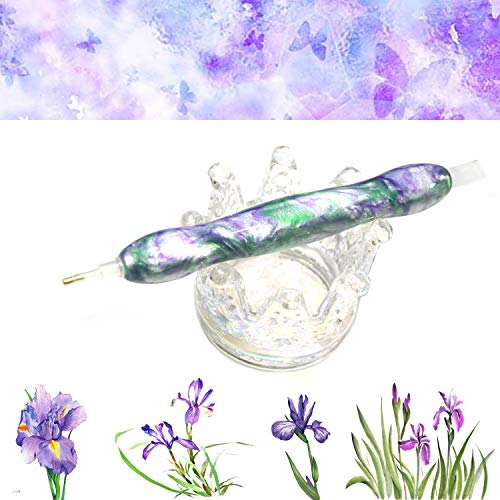 Diamond Art Pen, Diamond Painting Pen, Diamond Art Painting Accessories Tool Kit Drill Pen for Adults, 5D Resin Diamond Art Drill Pen Stylus Tips Placers Heads and Wax, Rhinestone Picker Orchid