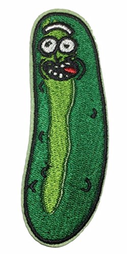 Main Street 24/7 Rick & Morty Pickle Rick Embroidered Iron or Sewn On Patch, Green, osfm