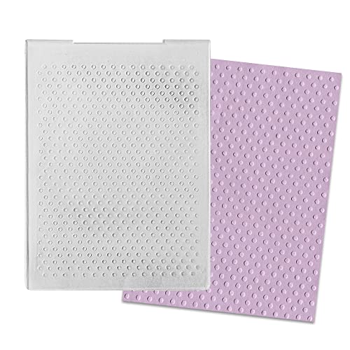 ALIBBON Dots Plastic Embossing Folders for Card Making, Dot Background Embossing Folders for DIY Scrapbooking, Dots Pattern Template Folders for Paper Craft Photo Album Decorations