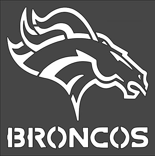 1- 8x8 inch Custom Cut Stencil, (VG-81) Broncos Arts and Crafts Scrapbooking Painting on The Wall Wood Glass
