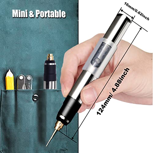 AnoleX USB Rechargeable Engraving Pen With Type-C Interface, Portable Electric Engraver Etching Cordless Pen Rotary Tool for Jewelry Glass Wood Stone Metal Plastic