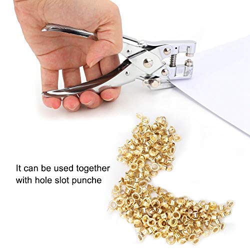 Metal Eyelet Paper Card Single Hole Punch Metal Round Eyelet Grommet with Storage Box for Shoes Clothes Crafts Scrapbooking