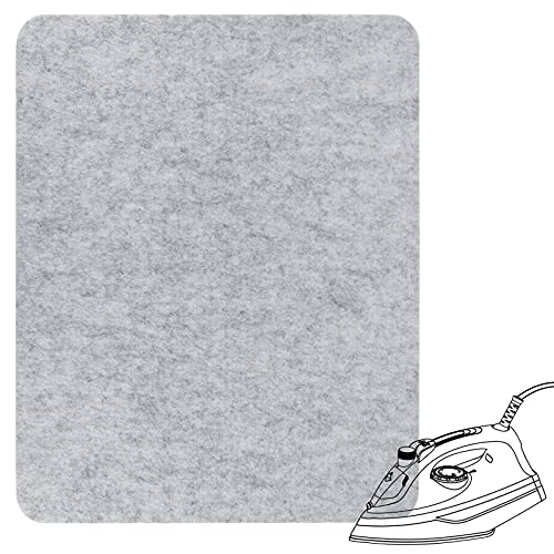 Wool Pressing Mat Portable Felted Ironing Board, 1/2 Inch Thick Retains Heat Pad for Quilting Supplies Sewing Notions DIY Crafts (17 X 13.5 Inch)