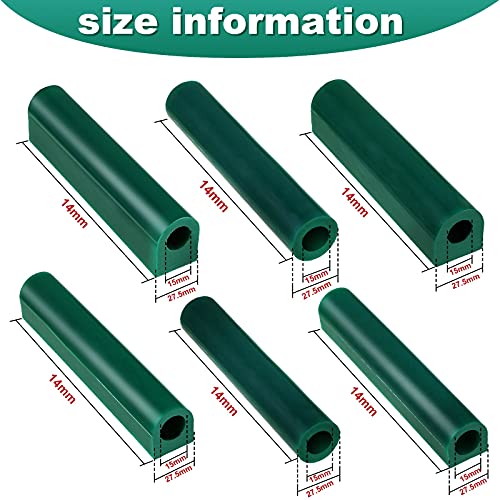 6 Pieces Carving Wax Ring Tube Green Ring Carving Wax Hole Round Wax Tubes Ring Hard Modeling Wax for Jewelry Ring Casting Mold Kit Ring Making, Different Sizes