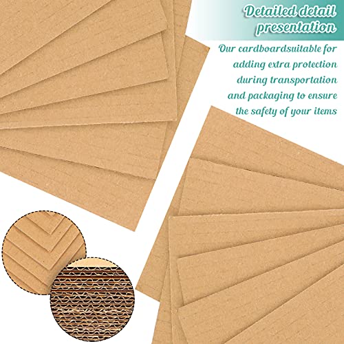 Zonon 50 Pack Brown Corrugated Cardboard Sheets Flat Cardboard Sheets Cardboard Inserts Flat Cardboard Squares Separators for Art Projects DIY Crafts Supplies (5 x 7 Inch)