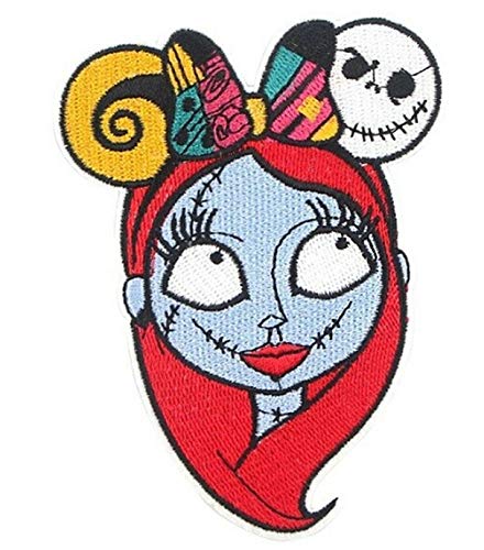 Nightmare Before Christmas Sally Face Embroidered 3.5" Tall Iron on Patch