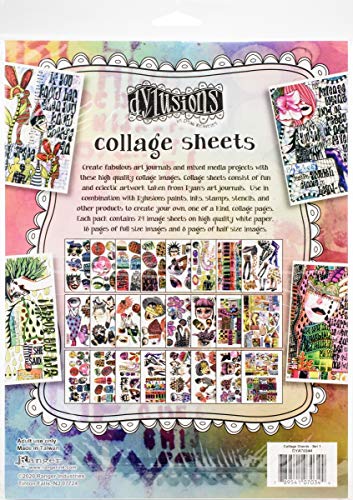 Ranger DYA70344 8.5 x 11 in. Dyan Reaveleys Dylusions Collage Sheets Set 1 - Pack of 24
