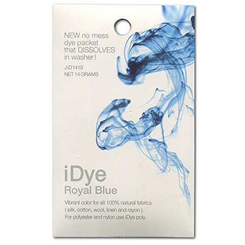 Jacquard Idye Natural Fabric: Royal Blue