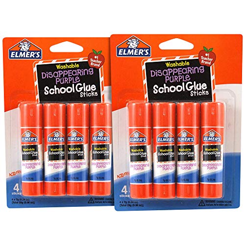 Elmer'S Washable School Glue Sticks - Purple 4/Pkg-.24oz