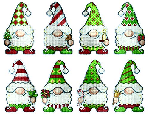 Design Works Crafts Cross Stitch Ornaments Kit-Makes Set of 8, Various