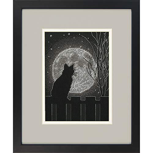 Dimensions Black Moon Cat Counted Cross Stitch Kit, Multi-Color