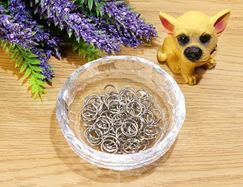 Shapenty Stainless Steel Open Jump Rings Connector Split Rings for Keychain Necklace Bracelet Earring Pendant Jewelry Finding Making Charm Crafting, 100PCS (10mm)
