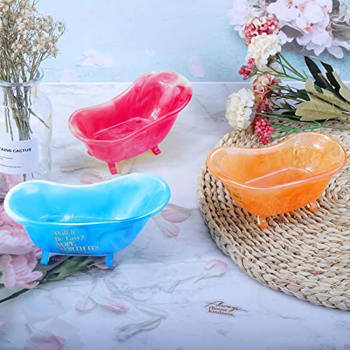 Juome Bathtub Resin Molds Silicone, Resin Bathtub Storage Box Molds for Epoxy Resin, DIY Casting Crafts Jewelry Candy Container, Home Decoration