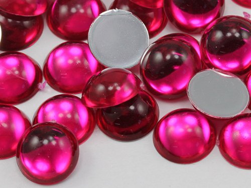 KraftGenius Allstarco 11mm Round Flat Back Acrylic Cabochons Assorted Colors Plastic Gems for Crafts Costume Embelishments Card Making Jewels Jewelry Making Supplies Cosplay Jewels 200 Pcs