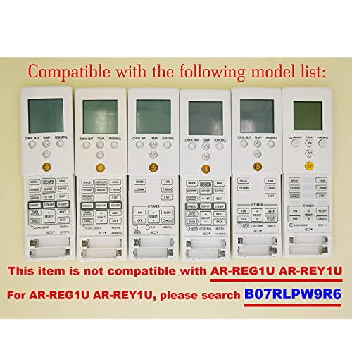 Compatible with Fujitsu Air Conditioner Remote Control AR-RED1U AR-REF1U AR-REM1U AR-REY1U AR-REA1E AR-REA2E AR-REB1E AR-REB2E AR-REF1E AR-REF2E AR-REF3E AR-REF4E AR-REJ1E AR-REM1E AR-REM2E