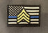 Thin Blue Line USA Flag Sergeant Stripes Patch Hook & Loop Gear Bag Vest Police