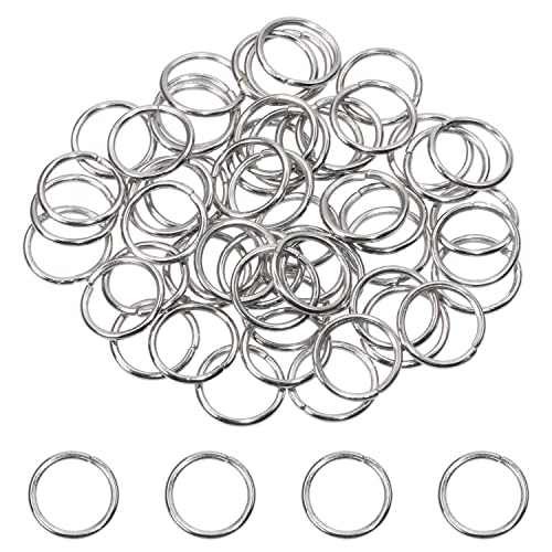 Shapenty Stainless Steel Open Jump Rings Connector Split Rings for Keychain Necklace Bracelet Earring Pendant Jewelry Finding Making Charm Crafting, 100PCS (10mm)