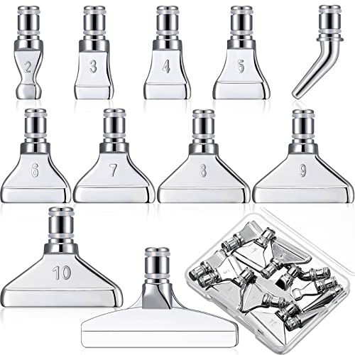 11 Pieces Diamond Brush Metal Nibs DIY Diamond Painting Metal Pen Tips 11 Styles of Multi Placer Tips 5D Diamond Painting Accessories Replacement Pen Heads for Painting Crafts (Silver)
