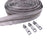 Goyunwell #5 Grey Zipper Tape by The Yard 10 Yard Nylon Coil Zippers for Sewing with 15pcs Grey Zipper Pulls Zippers by The Yard for Purse and Bag