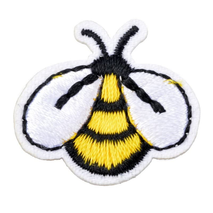Cute Iron on Patches, Iron Embroidery Applique Decoration DIY Patch for Jeans Clothing - 1 pcs Bee Patches 1.18inch x 0.78inch for Boy and Girls