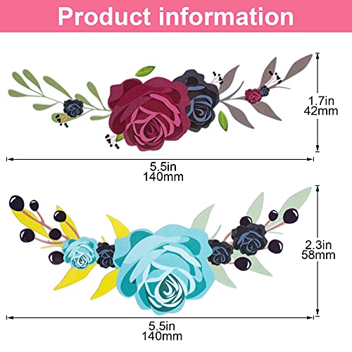 ANCIRS 60 Pack Flower Iron on Sticker Patch for Jackets, Heat Transfer Vinyl Patch Appliques for T-Shirt Jeans Backpacks Dress DIY Art Decoration