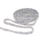 Honbay 0.4Inch x 5Yard/Roll Sparkling Rhinestone Decorative Ribbon - Iron on, Glue on or Sew on (Silver AB)