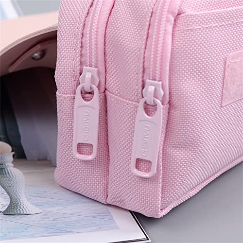 JELLYEA Kawaii Cherry Blossom Pencil Bag Pink Sweet Pencil Case Large Capacity Stationery Pouch School Supplies Makeup Bag (Purple)