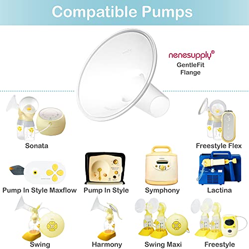 Nenesupply 28mm Flange Compatible with Medela Breast Pump Parts Replace 28mm Flange for Medela Accessories Compatible with Pump in Style Parts Symphony Swing Harmony Pump Work w Personalfit Flex