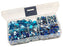Summer-Ray 3mm to 10mm Blue Flat Back Rhinestone Collection in Storage Box