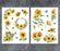 GSS Designs Flower Rub on Transfers for Furniture and Crafts (Sunflower, 12'' x 16'')