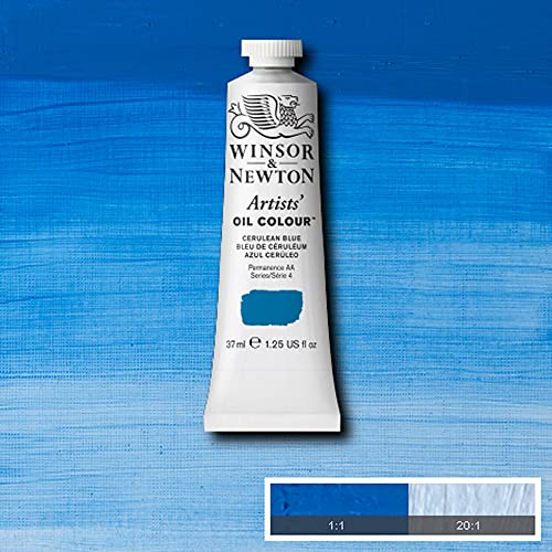 Winsor & Newton Artists' Oil Color, 37ml (1.25 oz) Tube, Cerulean Blue
