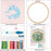 Embroidery Starter Kit with Peacock Pattern and Instructions, Embroidery kit for Beginners, Cross Stitch Set, Full Range of Stamped Embroidery Kits (Peacock)