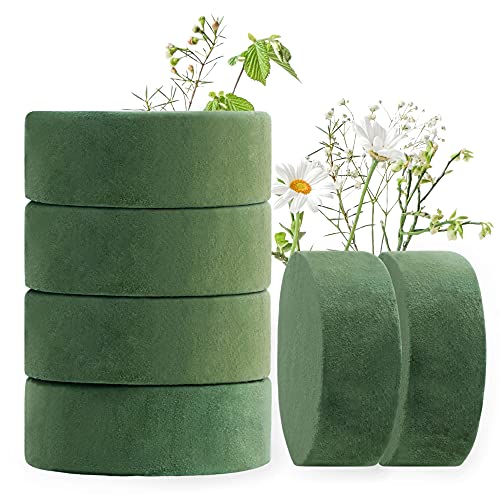 Max Shape Round Floral Foam Blocks, 4.72'' Dry Floral Foam for Artificial Flowers.Craft Project,Wedding Aisle Flowers,Arty Decoration