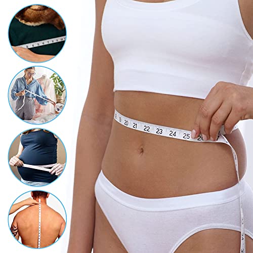12 Pack Soft Retractable Measuring Tape Double-Scale 60-Inch/150cm for Body Measuring 12 Metric Tape Measure Sewing Craft Cloth Tape Measure Tailor Cloth Knitting Home Craft Measurements- 12 Colors