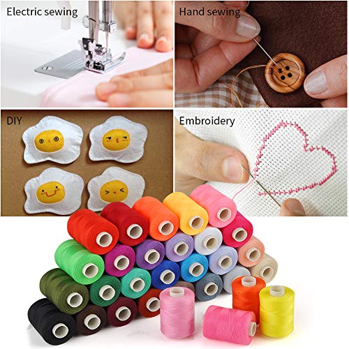 Sewing Threads Kits, 30 Colors 1000 Yards Per Spools, Polyester Sewing Thread for Hand and Machine Sewing