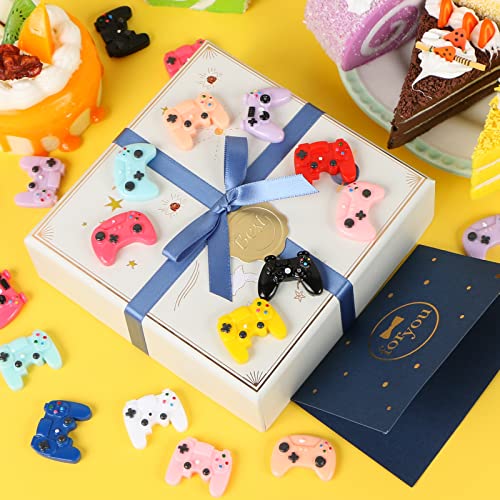 MIKIMIQI 20 Pcs Video Game Controller Charms for Craft, Flatback Resin Game Controller Embellishments for Adults DIY Phone Case Assorted Resin Game Controllers Beads Scrapbooking Supplies