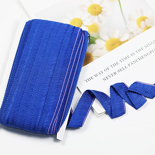 27 Yards 25 mm 0.98 inch ,Metal Trim FringeTrim Macrame Tassel Lace Trim for Sewing Crafts Clothing, Trim Curtains Sewing Quilting Clothes Accessories Lampshade Curtain Home DIY Decoration(Blue)