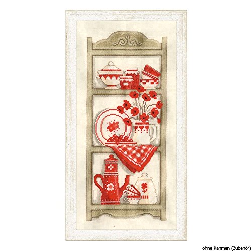 Vervaco Counted Cross Stitch Kit Rustic Kitchen Rack 7.2" x 15.2"