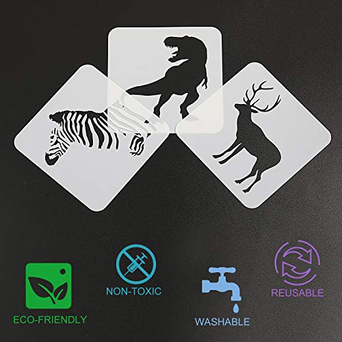 Forest Animals Shapes Reusable Mylar Stencils Plastic Drawing Painting Stencil for Kids Crafts Reusable Stencil on Wood Canvas Wall