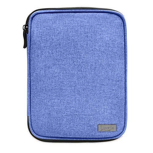 Luxja Knitting Needles Case(up to 8 Inches), Travel Organizer Storage Bag for Circular Needles, 8 Inches Knitting Needles and Other Accessories(NO Accessories Included), Dark Blue