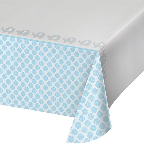 Creative Converting All Over Print Plastic Tablecover, 54 x 102, Little Peanut Boy (3-Pack)