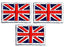 Umama Patch Set of 3 Mini Flag '' 0.6X1.1 '' British Union Jack Flag Embroidered Patch Military Tactical British Union Jack Flag Emblem Uniform Sew Iron On Patches Clothes