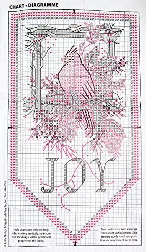 Dimensions Cardinal Joy Mini Christmas Banner Counted Cross Stitch Kit, 14 Count Ivory Aida, 5'' x 10''