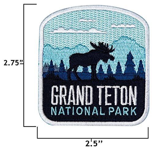 Vagabond Heart Grand Teton National Park Patch - Iron On Travel Badge - Grand Teton Souvenir