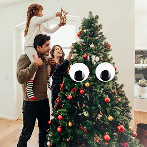 DIYASY 7.5 Inches Giant Googly Eyes, 2 Pcs Large Wiggle Eyes Self Adhesive for DIY Craft Decorations and Christmas Ornaments.