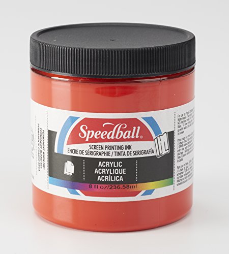 Speedball Acrylic Screen Printing Ink, 8-Ounce, Fire Red