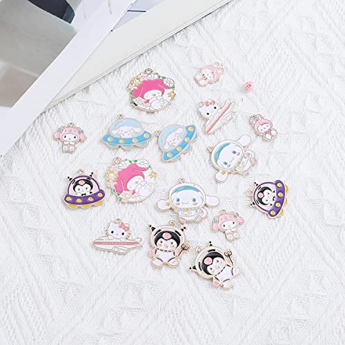 G-Ahora 16PCS Kawaii Kitty Cat Charm Kitty Cat Gifts Jewelry Kitty Cat Accessories Kitty Pendants for DIY Craft Jewelry Making (Charm -1)