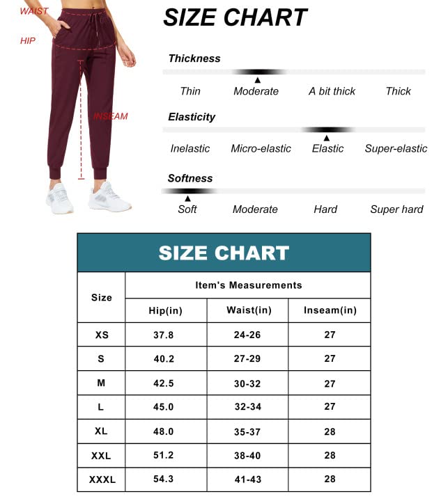 Libin Women's Joggers Pants Athletic Sweatpants with Pockets Running Tapered Casual Pants for Workout,Lounge, Dark Grey M