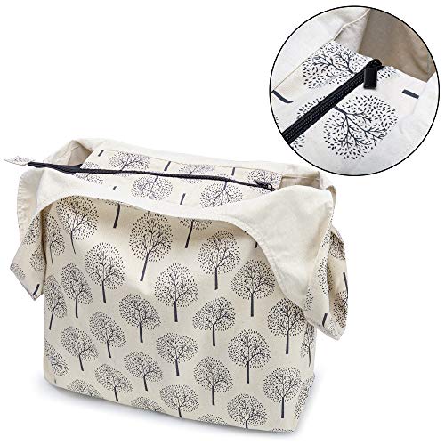 YARWO Knitting Yarn Bag, Tote Bag for Knitting Needles, Yarns and Unfinshed Project, Tree (Bag Only, Patented Design)