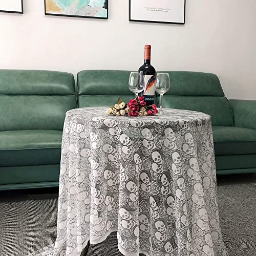 Yachirobi Lace Tablecloth 59x72 Inches Lace Fabric Material DIY Lace Curtains Lace Tablecloth for Round Table Rectangle Table Sewing Fabric for Garments and Home Decor
